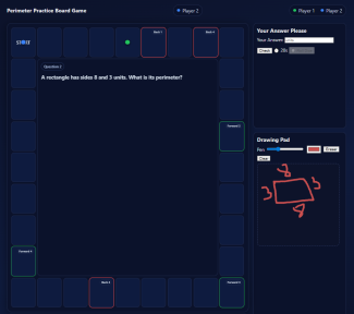 Perimeter Practice Board Game.