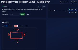 Perimeter Word Problem Game