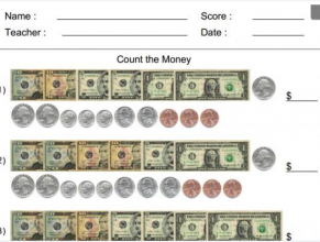 Counting Money Worksheet Generator image
