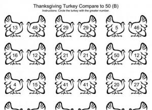 Comparing 2 Digit Numbers During Thanksgiving image