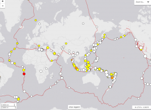 worldwide earthquake map activity image