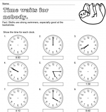 3rd graders learn to tell time using clocks image
