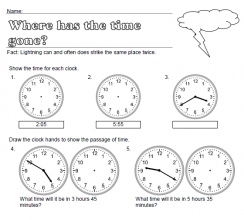 Elapsed time 3rd Grade Worksheet image