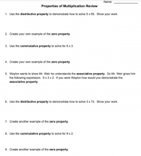 properties of multiplication review questions image