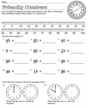 Rounding to the nearest tens worksheet image