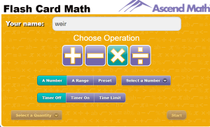 Math Facts Flash Card Relay Game Image