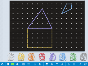 learn shapes using geoboards image