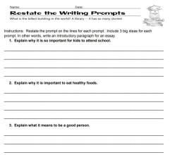 practice restating writing prompts