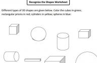 Recognize the Differences Between 2d and 3d Shapes Worksheet