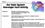 Solar System Scavenger Hunt Activity