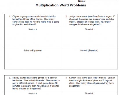 3rd grade multiplication 3rd problems worksheet image