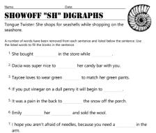 sh digraph practice worksheet image