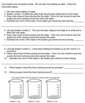 convection heat transfer lab and reading passage image
