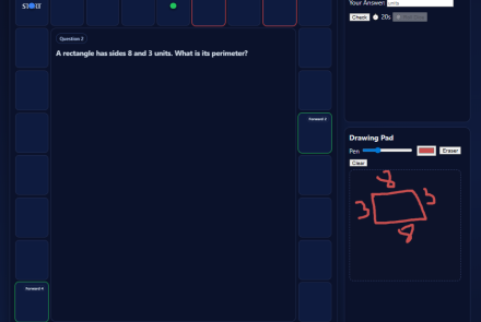 Perimeter Practice Board Game.