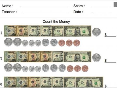 Counting Money Worksheet Generator | Educational Resource