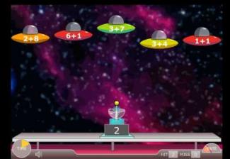 Alien Invasion Simple Addition Game