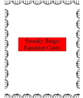 Spooky Multiplication Bingo Cards and Call Sheet