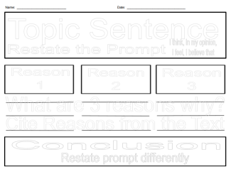 opinion essay organizer image