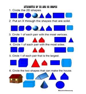 Shapes Worksheet Image