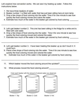Convection: Transferring Heat Energy from the Sun Reading Passage and Lab image