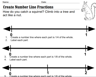 Create Fractions on a Number Line