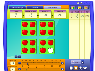 Explore Fractions and how they relate to Decimals and Percents. image