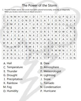 Power of the Storm Word Search Image