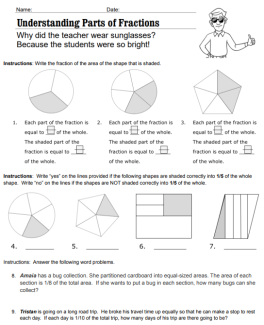 3rd Grade Understanding Parts of Fractions
