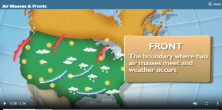 Understanding Weather Fronts by Analyzing Surface Weather Maps Activity