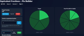 Equivalent Fractions • Pie Builder Game