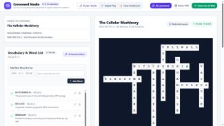 Crossword Studio vocabulary editor and crossword preview
