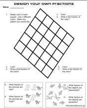 design your own fractions worksheet image