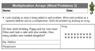 Multiplication Arrays Word Problems Worksheet image