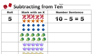 subtracting from 10