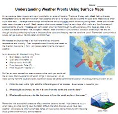 Understanding Weather Fronts by Analyzing Surface Weather Maps Activity image