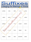 3rd Grade Suffixes Bingo Game Image preview