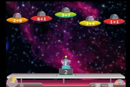 Alien Invasion Simple Addition Game