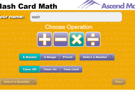 Smart Board Flash Card Relay Game