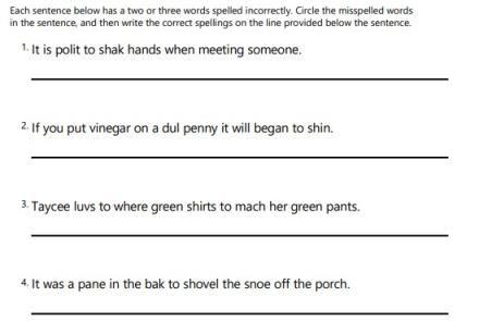 Find the Misspelled Words