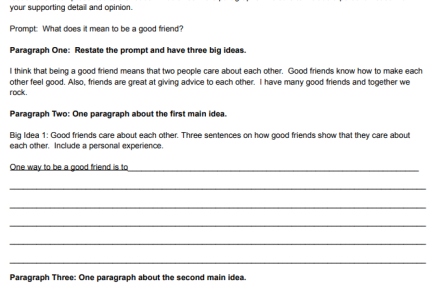 A practice in adding supporting details for Essay Writing worksheet image