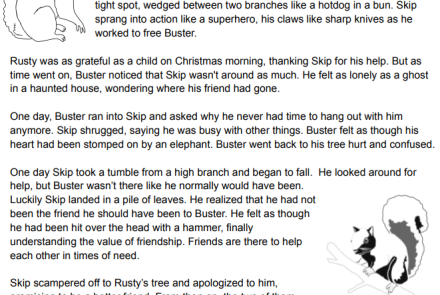 Skip Learns a Lesson In Friendship; Literally (Figurative Language)