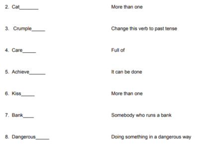 common suffixes worksheet