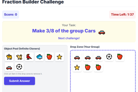 Fractions of Groups Challenge.