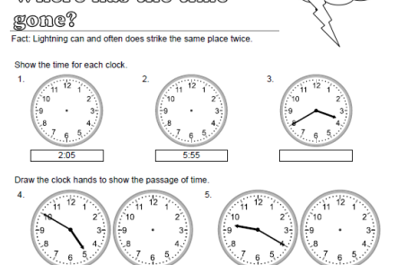 Where has the Time Gone? (Elapsed Time Worksheet)