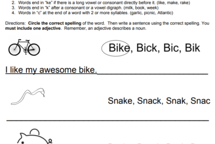 Does it end in "ck", "k", "c", or "ke"?