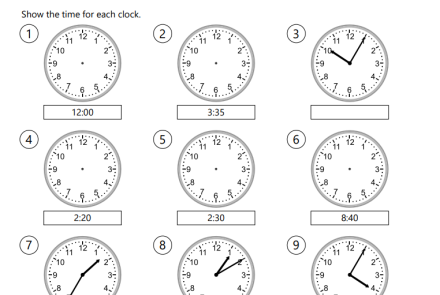 It's Time for a Time Out Telling Time Worksheet