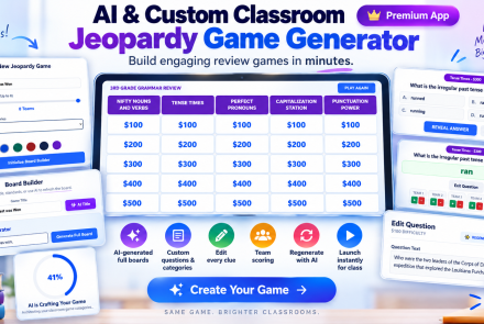 AI and Custom Classroom Jeopardy Game Generator