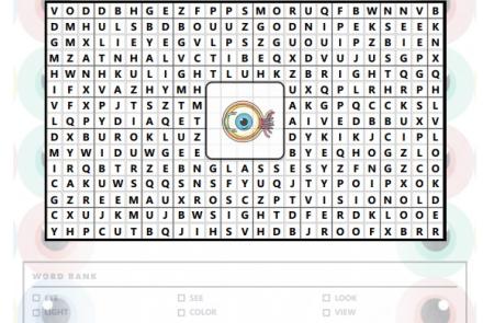 science of eyes vocab word search