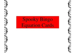 Spooky Multiplication Bingo Cards and Call Sheet