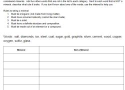 A Mineral or not a Mineral Lab